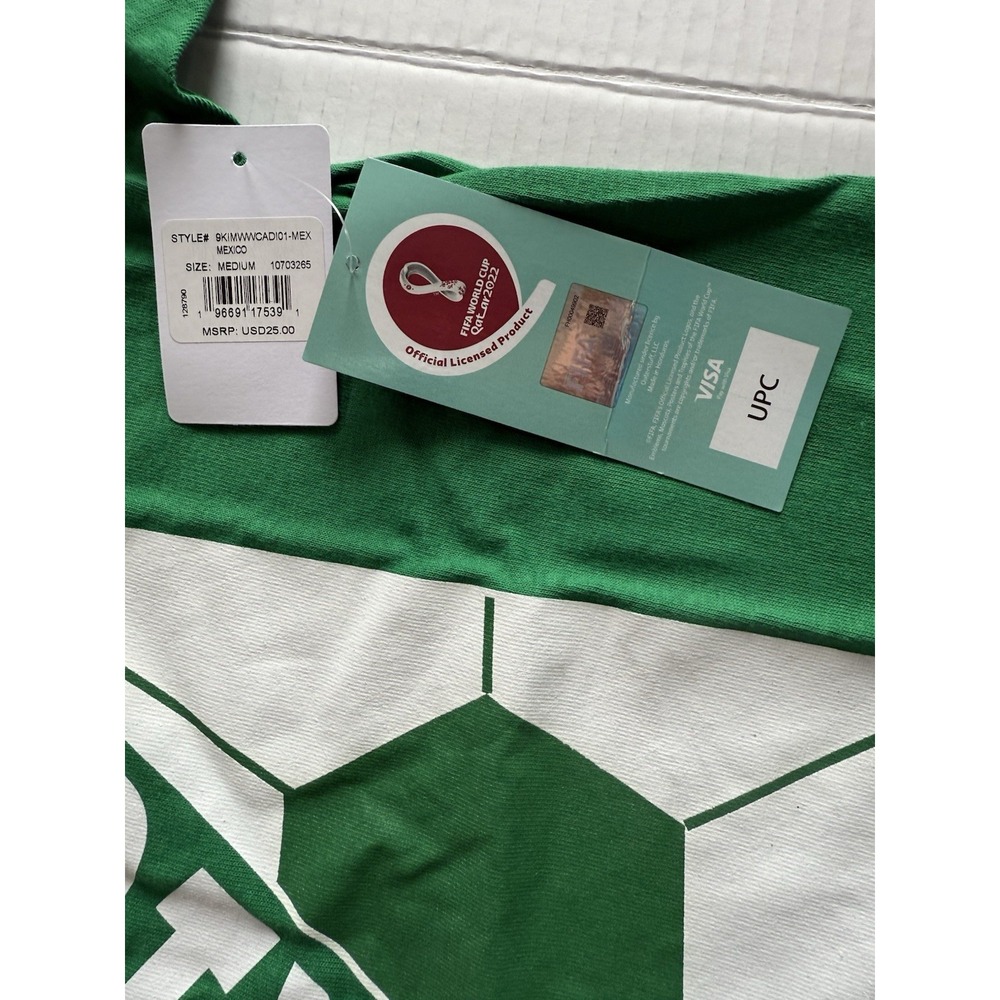 FIFA World Cup 2022   Mexico Soccer Football Green T-shirt Men's Size - Picture 3 of 5